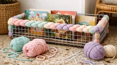 Cómo hacer una estantería infantil frontal sin taladro con rejilla y hilo chunky