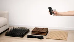 Cómo hacer una mesita auxiliar para el sofá con bridas y rejillas, sin taladro