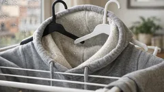 El truco de las 2 perchas para que la sudadera con capucha se seque por dentro en invierno