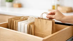 Cómo doblar bolsas de papel para que no ocupen nada y no se abran en el cajón